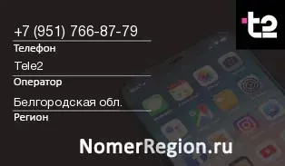 Кто звонил с 9517668779 - регион и оператор